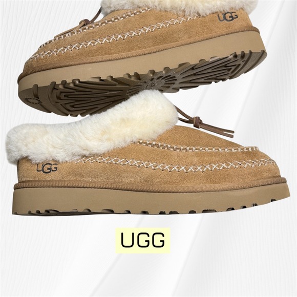 UGG Suede Shearling Lined Clogs Women's Size 9 USA Mules Slip On Slides - Picture 1 of 11